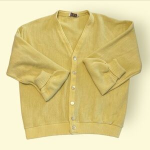 Vintage Men’s Butter Yellow Cardigan